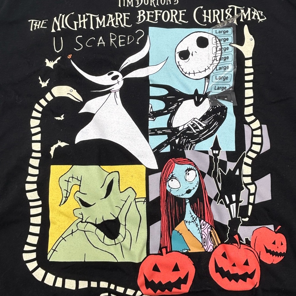 Disney Nightmare Before Christmas Short Sleeve Shirt Size Large - Picture 2 of 4